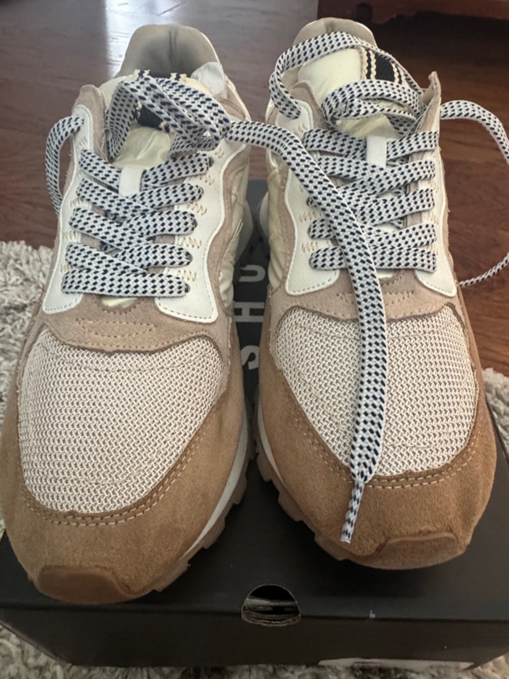 Women's Neutral Tan & Cream Casual Sneakers